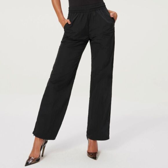 GOOD AMERICAN Black Track Pants - Picture 1 of 3